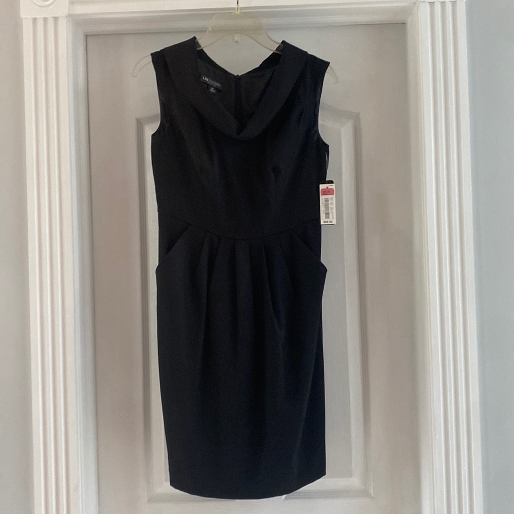 NWT I.N. Studio Petite black dress upc 1326098827 17000207002 style 6298W26